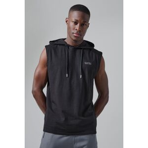 boohooman Mens Active Gym Sleeveless Gym Hoodie - Schwarz - XS, Schwarz