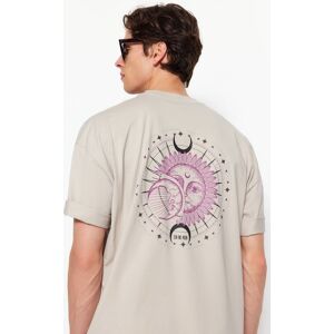 Trendyol Collection Stone Übergroßes/weites T-shirt Aus 100 % Baumwolle Mit Mystic-aufdruck für Herren - M