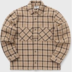 BSTN Brand BOUCLÉ PLAID SHIRT men Longsleeves beige in Größe:M