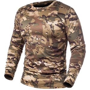 Refire Gear Herren Langarm Camouflage T-Shirt O Neck Quick Dry Combat Militär T-Shirt Taktische Multicam Camo Jagd Armee Shirts