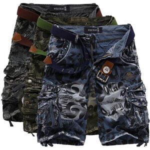 T  Min 2023 Sommer Lose Camouflage 5-Punkt-Shorts Militärische Coole Denim-Overalls