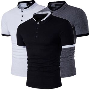 Skshirt Mode Reine Farbe Herren T Shirt Neue Golf Sport Revers Kragen Kurzarm T-Shirt Casual Herren Tops