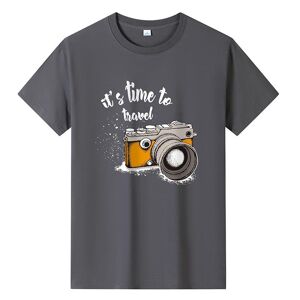 Bistrota Großes, Lässiges T-Shirt Für Herren Aus Reiner Baumwolle, Kurzärmelig, Rundhalsausschnitt, Jungen-T-Shirt