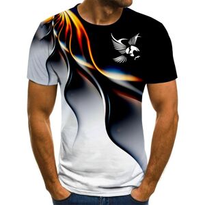 Nihao Mode Sommer T-Shirt Herren 3d Eagle Print Herren T-Shirt Atmungsaktiv Street Style Stitching Print T-Shirt Herren Größe 6xl