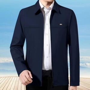 Hu5rn Herren Frühling Und Herbst Einfarbige Dünne Dünne Jacke Outdoor-Arbeitsjacke Reißverschluss Schlanke Jacke