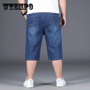 Wtempo Sommer Lose Dünne Denim Shorts Herren 5-Punkt Hosen Stretch Casual Hosen Plus Fett Große Größe Einfache Jeans