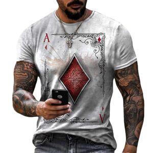 3dt-Shirtszz Mode Spielkarten Gitter Quadrat A 3d Druck Männer T-Shirts Casual Oansatz Kurzarm Lose Übergroßen T-Shirt Tops Tees 6xl