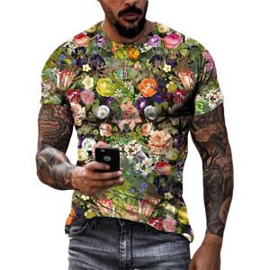 Chengyu Mode Schöne Persönlichkeit Pflanze Blumen Unisex T-Shirts Sommer 3d Street Style Trend Männer Rundhals Kurzarm Print T-Shirts