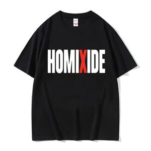 Nihao Rapper Homixide T-Shirt Mit Grafikdruck, Unisex, Modisch, Hip-Hop-Stil, T-Shirt Für Herren, Lässig, Baumwolle, Übergroß, Kurzärmelig