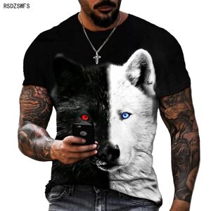 3dt-Shirtszz Wilder Wolf Verschiedene Stile Von Wolf 3d-Druck Sommer Herren Wild Wolf T-Shirt Kurzarm Rundhals Herrenmode Lässig