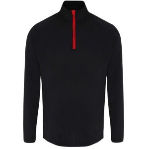 Tridri Herren Langarm Performance Quarter Zip Top