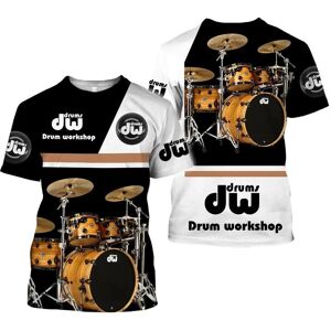 Laoxu Sommermode Band Soul Drum Musik Lässiges Top Dj Rockband-Fans 3d-Druck T-Shirt O-Ausschnitt Kurzarm Atmungsaktives Top 6xl