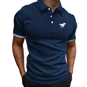 Haodingfushi 2023 Sommer Mode Casual Pferd Logo Patttern Drucken Casual Polo Shirt, Männer Sommer Kurzarm Sport Polo Shirt.