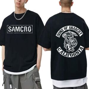 The Second Face A Man Sons Of Anarchy Samcro Doppelseitiges Drucken T-Shirt Männer Frauen Mode Hip Hop Rock Tees Kurzarm Sommer Baumwolle T Shirts Tops