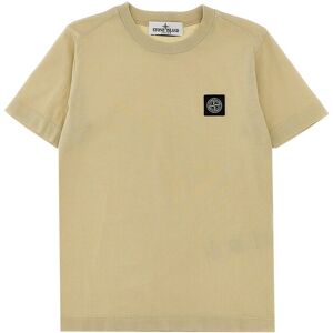 STONE ISLAND JUNIOR T-Shirt Mit Logoaufnäher - male - Beige - 10