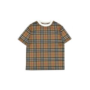BURBERRY T-Shirt Mit Karomuster - male - Beige - 10
