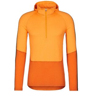 Icebreaker M MERINO 200 SONEBULA LS HALF ZIP HOOD Herren Gr.S - Funktionsunterwäsche - orange gelb