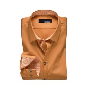 Mey & Edlich Herren Shirts Regular Fit Kentkragen Orange einfarbig 38, 39, 40, 41, 42, 43, 44, 45, 46