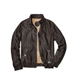 Heinz Bauer Manufakt Herren Leather Blouson Regular Fit Braun einfarbig 46, 48, 50, 52, 54, 56, 58