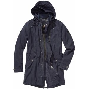 Mey & Edlich Herren langer Anorak Regular Fit Blau einfarbig 46, 48, 50, 52, 54, 56, 58