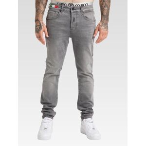 Carlo Colucci 5-Pocket-Jeans Herren Baumwolle, grau
