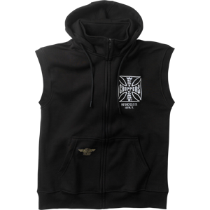 Ärmelloser Hoodie West Coast Choppers ATX Zip Schwarz M