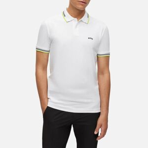 Boss Green Paul Curved Cotton-Blend Polo Shirt - M