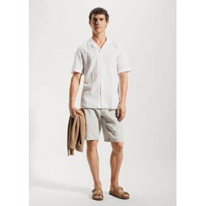 MANGO MAN Bermudashorts aus 100 % Leinen Ecru 38,40,42,44,46,48 male