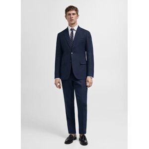 MANGO MAN Slim Fit-Anzugjacke aus 100 % Leinen Dunkles Marineblau 46,48,50,52,54,56 male