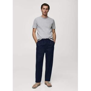 MANGO MAN Hose aus 100 % Leinen mit Kordel Marineblau 38,40,42,44 male