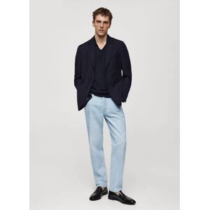 MANGO MAN Slim-Fit-Blazer aus 100 % Schurwolle Dunkles Marineblau 46,48,50,52,54 male