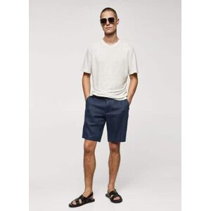 MANGO MAN Bermudashorts aus 100 % Leinen Marineblau 38,40,42,44,46,48 male