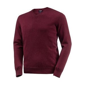 Franco Bettoni Herren 100% Kaschmir V-Pullover bordeaux 50