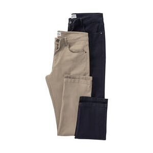 HENSON&HENSON Herren 2er Pack 5-Pocket-Hose marine 52