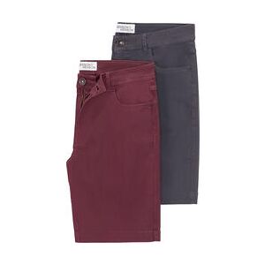 HENSON&HENSON 2er Pack 5-Pocket-Bermudas bordeaux