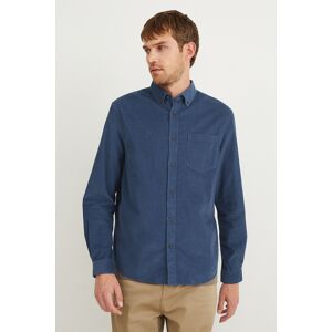 C&A Cordhemd-Regular Fit-Button-down, Blau, Größe: S