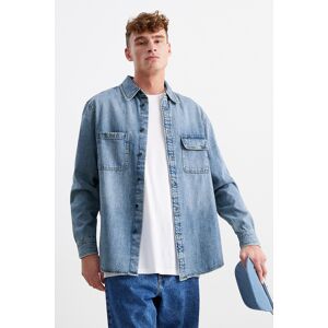 C&A Jeanshemd-Relaxed Fit-Kent, Blau, Größe: S