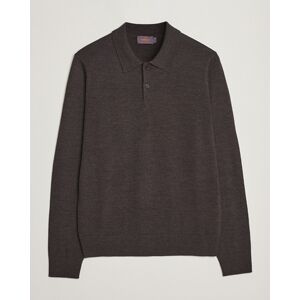 Morris Merino Polo Knit Brown