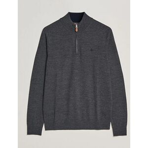 Morris John Merino Half Zip Dark Grey