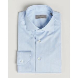 Canali Slim Fit Striped Cotton Shirt Light Blue