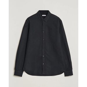 KnowledgeCotton Apparel Harald Small Owl Regular Oxford Shirt Jet Blac