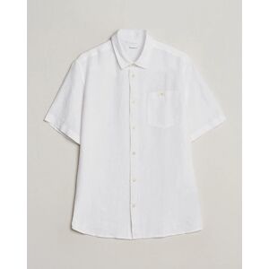 KnowledgeCotton Apparel Regular Short Sleeve Linen Shirt Bright White