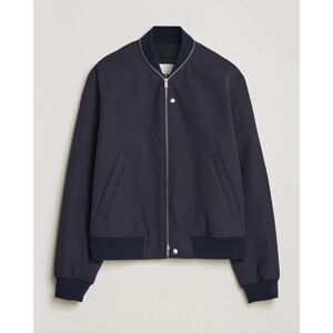 Jil Sander Wool Gabardine Bomber Jacket Navy