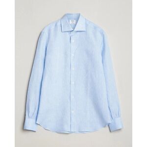 Mazzarelli Soft Linen Cut Away Shirt Light Blue