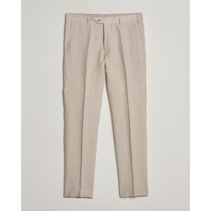 Oscar Jacobson Denz Linen Trousers Beige