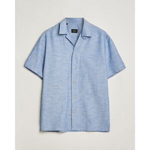 Brioni Cotton Cuban Shirt Light Blue