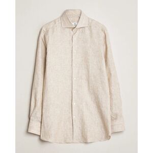 100Hands Striped Linen Shirt Brown