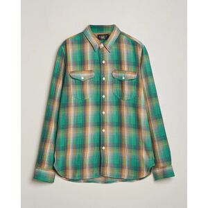 RRL Preston Double Pocket Shirt Green/Yellow