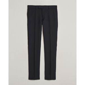 Incotex Slim Fit Tropical Wool Trousers Black