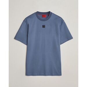 HUGO Dalile Logo Crew Neck T-Shirt Open Blue